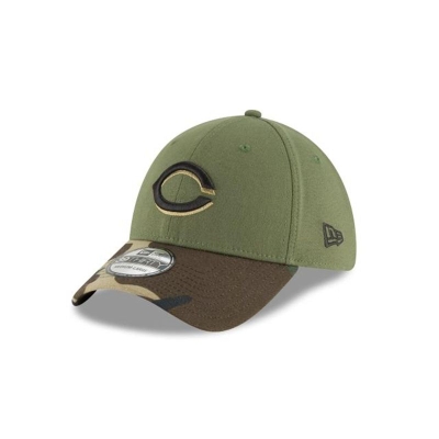 Green Cincinnati Reds Hat - New Era MLB Alt 2 Team Classic 39THIRTY Stretch Fit Caps USA8102549